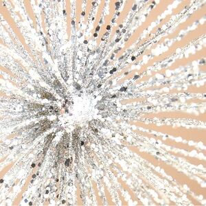 Anthropologie Shimmering Silver Starburst Tree Topper